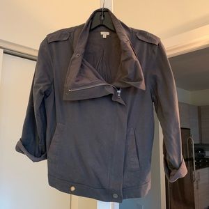 J. Crew gray moto jacket